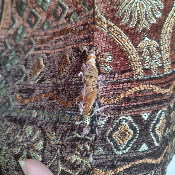 Christopher & Banks Unlined Tapestry Zip Up Multicolor Patterned Jacket - Picture 6 of 8